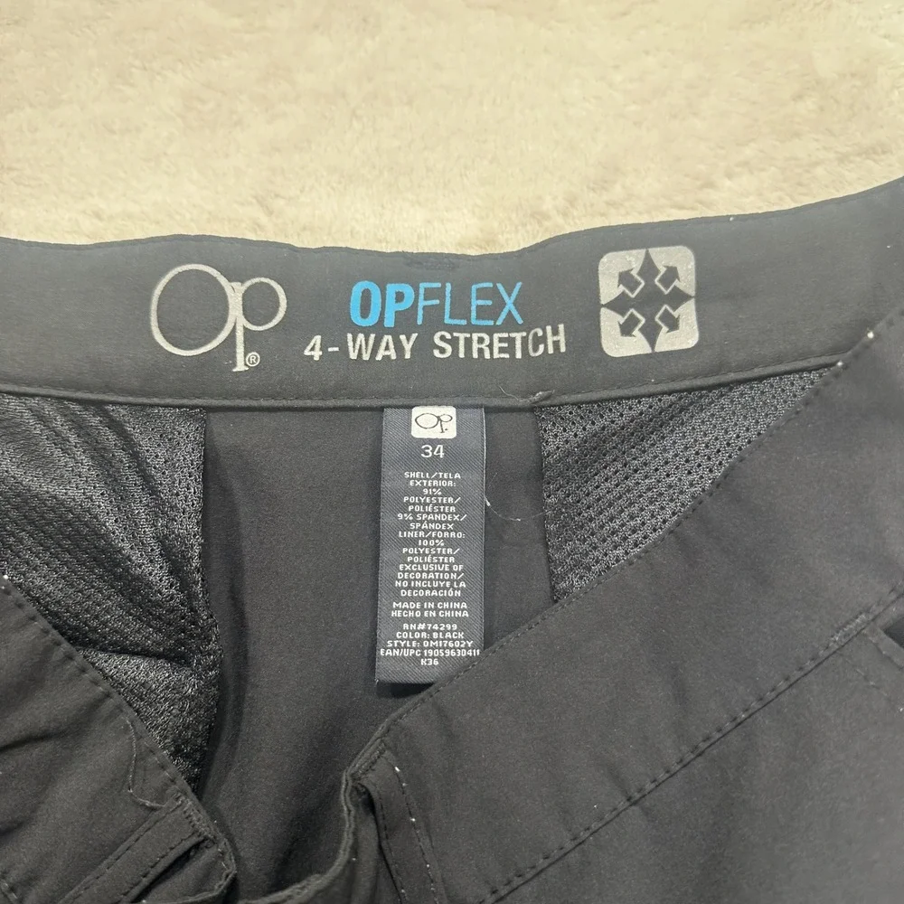 OP Ocean Pacific OPFlex Mens 4-Way Stretch Shorts Black Size 34 OM17602Y